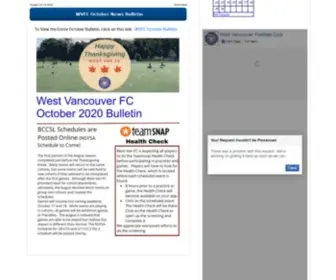 Westvanfc.com(West Vancouver FC) Screenshot