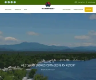 Westwardshores.com(Westward Shores Cottages and RV Resort) Screenshot