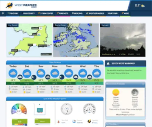 Westweather.co.uk(The South West Weather Centre) Screenshot