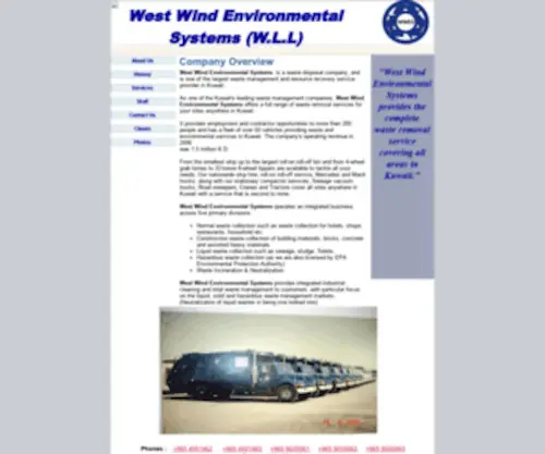 Westwindenvironmental.com(West Wind Evironmental Systems W.L.L Kuwait) Screenshot