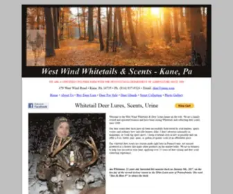 Westwindwhitetails.com(Whitetail deer scents) Screenshot