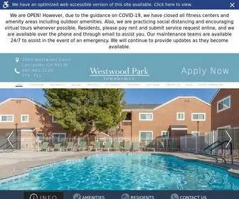 Westwoodapts.net(Westwood Park Townhomes) Screenshot