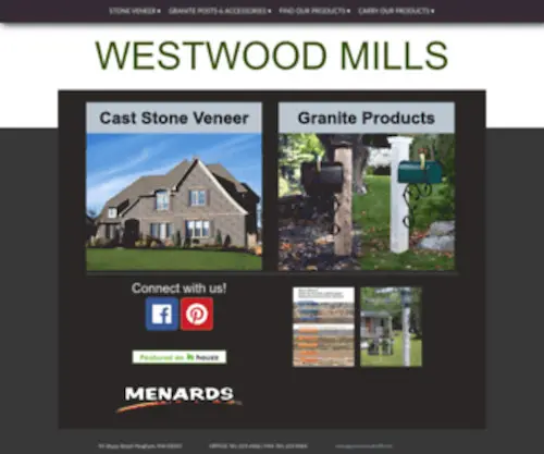 Westwoodmills.com(Cast Stone Veneer & Granite Products) Screenshot