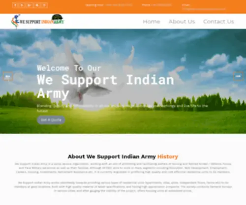 Wesupportindianarmy.co.in(We Support Indian Army) Screenshot