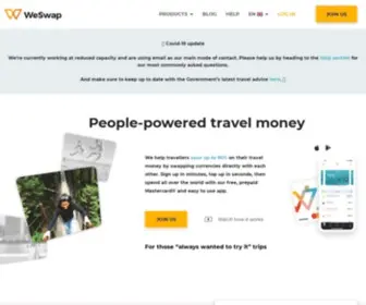 Weswap.com(WeSwap Travel Money) Screenshot