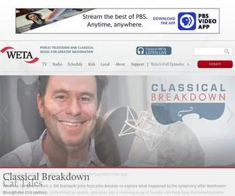 Weta.org(Public Television and Classical Music for Greater Washington) Screenshot