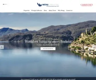 Wetag.ch(Luxury mansions & homes for sale in Ticino) Screenshot