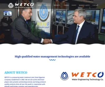 Wetco-EG.com(Water engineering technology co) Screenshot