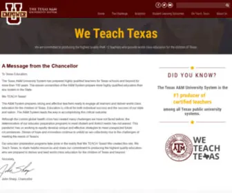 Weteachtexas.org(We Teach Texas) Screenshot