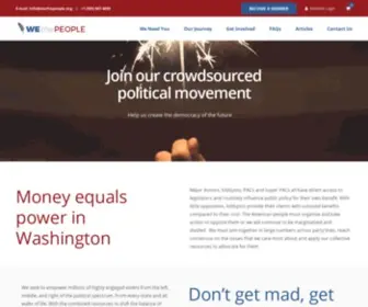 Wethepeople.org(Join our crowdsourced political movement) Screenshot