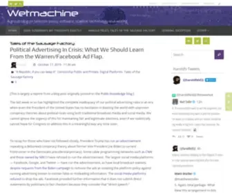 Wetmachine.com(A group blog on telecom policy) Screenshot