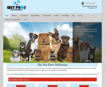 Wetpawsdoggrooming.com(Full service dog grooming salon Trumbull) Screenshot