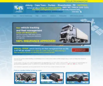 Wetrack247.co.za(Real-time vehicle tracking and monitoring solutions) Screenshot