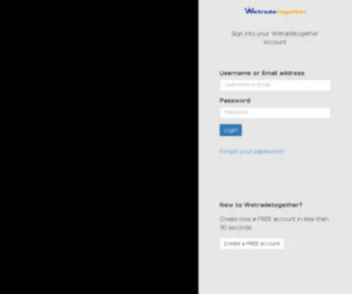 Wetradetogether.com(Social network) Screenshot