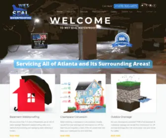 Wetsealwaterproofing.com(Crawl Space and Basement Waterproofing in Atlanta) Screenshot