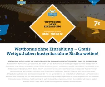 Wettbonus-Ohne-Einzahlung.net Screenshot