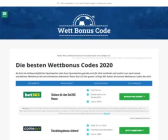 Wettbonuscode.com(Wett Bonus Code) Screenshot