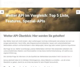 Wetter-API.com(Wetter APIs im unabhängigen Vergleich) Screenshot