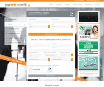 Weunit.it(Euribor, Mutui on line, Mutui, Prestiti Personali, Calcolo rata mutuo We-Unit Group S.p.a) Screenshot
