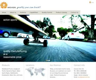 Wever.com.tw(Longboard and Skateboard Truck Manufacturer) Screenshot