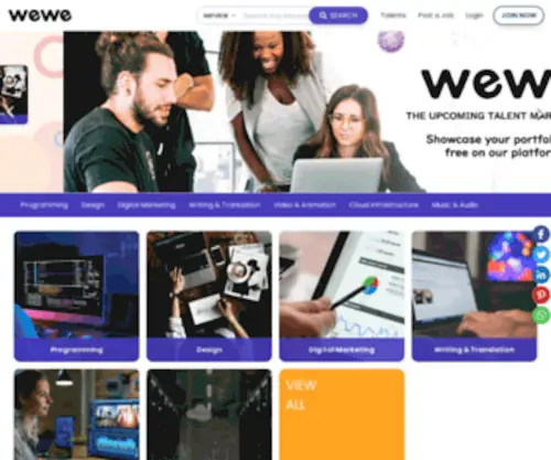 Wewe.cc(Bringing Freelance Talents and Clients Together) Screenshot