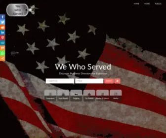 Wewhoserved.com(Veterans and Business working together) Screenshot