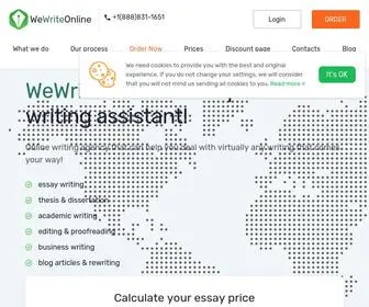 Wewriteonline.com(At we provide various writing and editing services inc) Screenshot