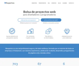 Wexpertos.com(Bolsa de proyectos y encargos Web para profesionales) Screenshot