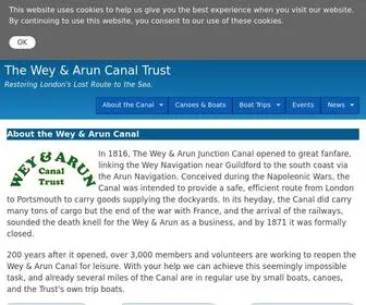 Weyarun.org.uk(The Wey & Arun Canal Trust) Screenshot