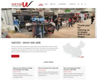 Weyes-Clothing.com(The leading Manufacturer of Street) Screenshot