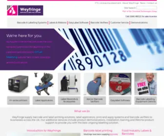 Weyfringe.co.uk(Weyfringe Barcode and Labelling Systems) Screenshot