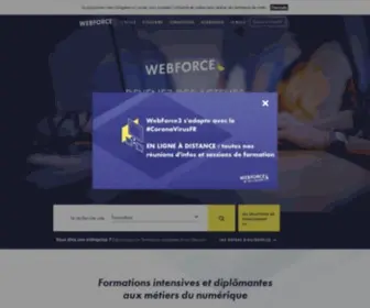 WF3.fr(L'école des métiers du numérique pour tous.tes) Screenshot