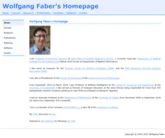 Wfaber.com(Wolfgang Faber's) Screenshot