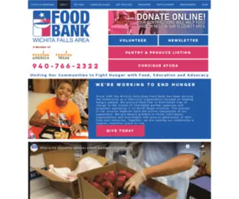 Wfafb.org(Wichita Falls Area Food Bank) Screenshot