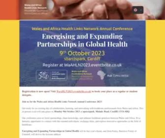 Wfahln.org(Wales and Africa Health Links Network) Screenshot