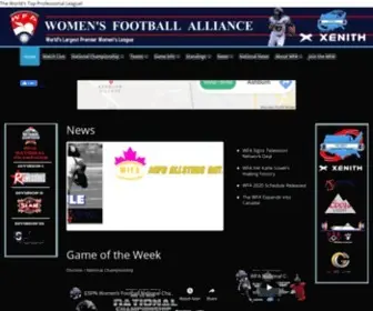 Wfaprofootball.com(Women's Football Alliance) Screenshot