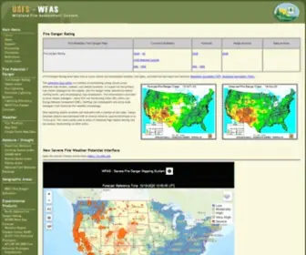 Wfas.net(The Wildland Fire Assesment System) Screenshot