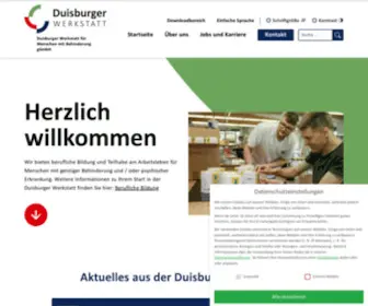 WFBM-Duisburg.de(Duisburger Werkstatt) Screenshot