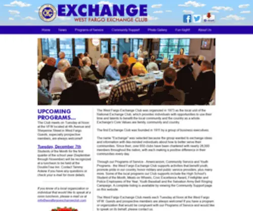 Wfexchangeclub.com(West Fargo Exchange Club) Screenshot