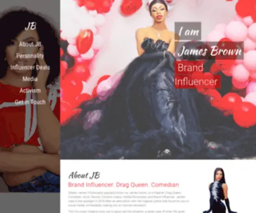 Wfjamesbrown.com(Brand Influencer) Screenshot