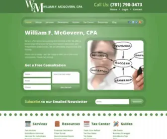 WFMcgovern.com(Take a look at our Home page. William F. McGovern CPA) Screenshot