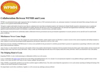 WFMH.com(World Federation for Mental Health) Screenshot