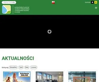 Wfosigw.lodz.pl(Wojewódzki Fundusz Ochrony Środowiska i Gospodarki Wodnej w Łodzi) Screenshot