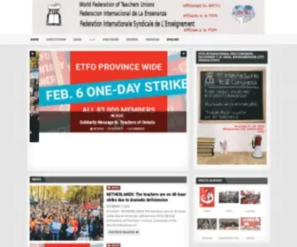 Wftufise.org(World Federation of Teachers Union) Screenshot