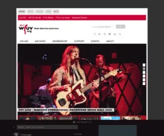 Wfuv.org(Music discovery starts here) Screenshot