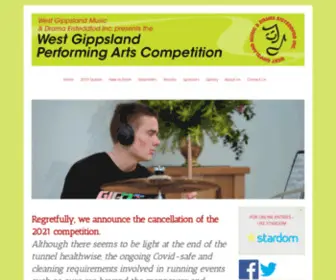 Wge.org.au(West Gippsland Music and Drama Eisteddfod) Screenshot