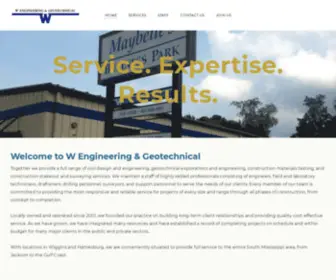 Wgeotechnical.com(W ENGINEERING & GEOTECHNICAL) Screenshot