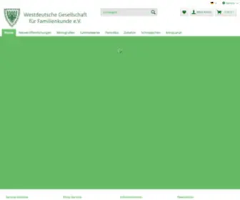 WGFF-Shop.de(Familienkunde) Screenshot