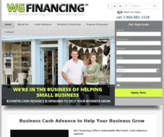 Wgfinancing.com(Merchant Cash Advance) Screenshot