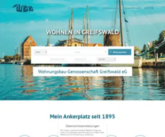 WGG-HGW.de(Wohnungsbau-Genossenschaft Greifswald eG) Screenshot
